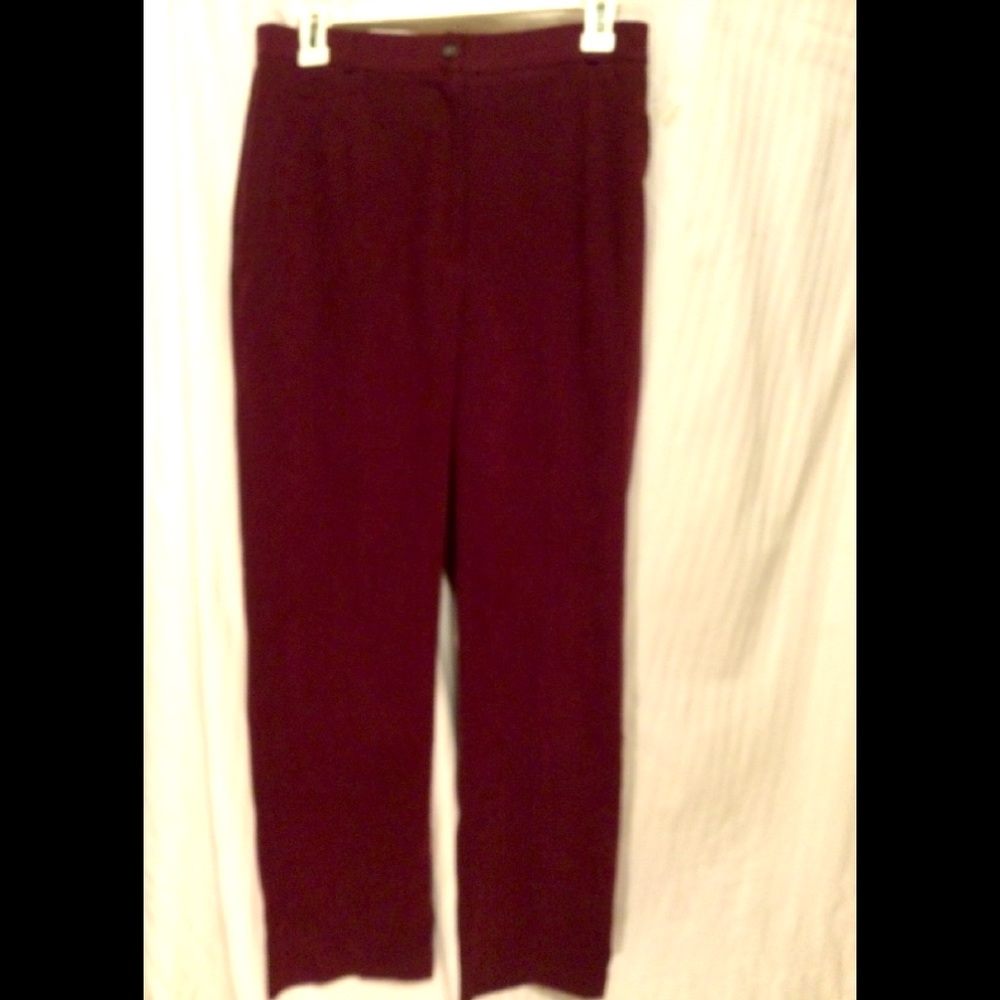 NWOT Vintage Faux Suede Wine Dress Pants